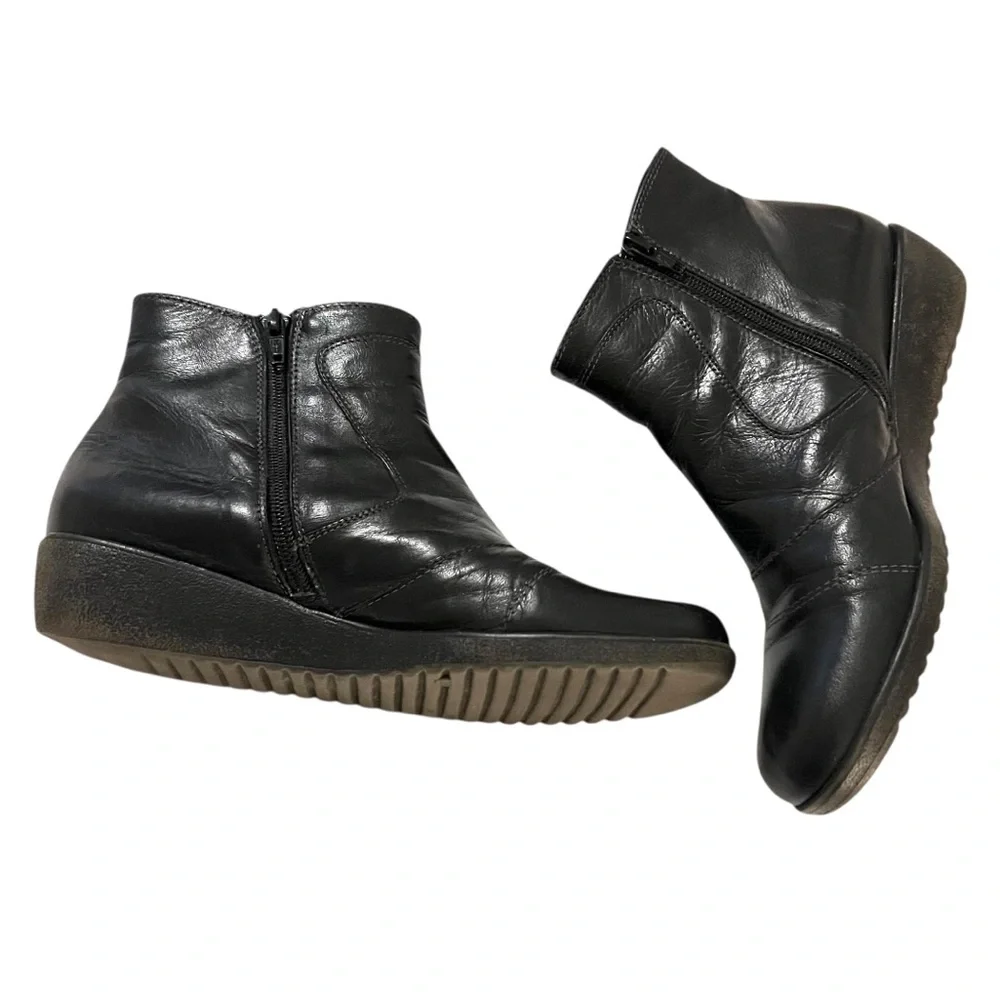 HORAS MADE IN SPAIN Leather Boots Women’s Size 7 / EU Size 37 Black 3110-17